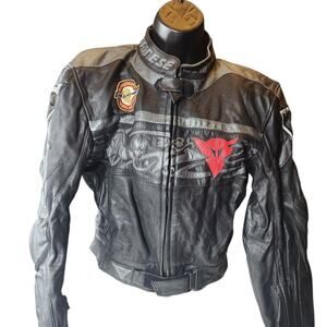 Dainese Jacket Small 46 Leather Motorcycle Drudi Racing Armor Italy MotoGP Devil